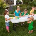 Table rectangulaire 183x76cm LIFETIME hauteur ajustable NESTING – Image 3