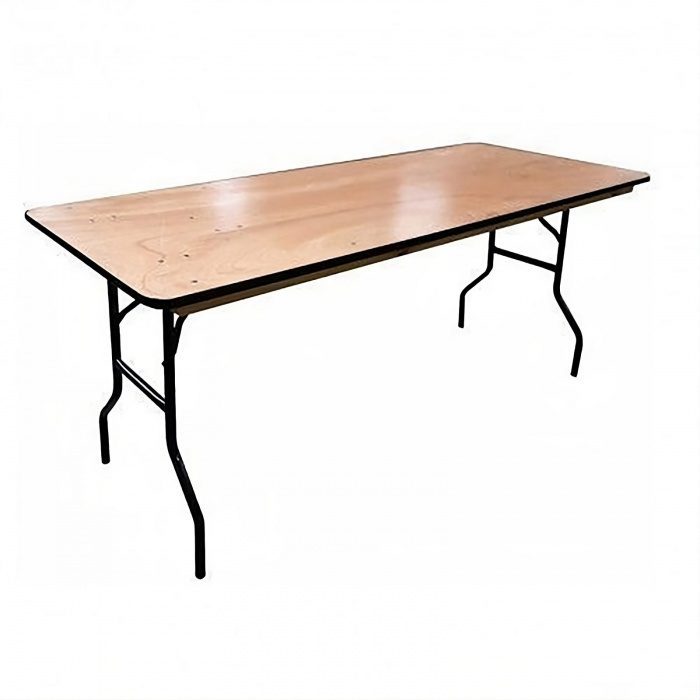 Table rectangulaire - 200 x 76 cm Contreplaqué Vernis – Image 1